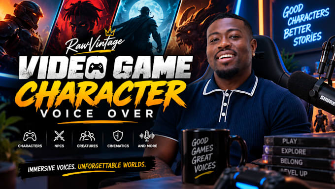 voice your video game or animated character with emotion and realism