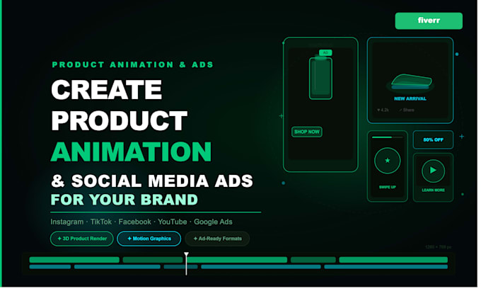 create product animation and social media ads for your brand