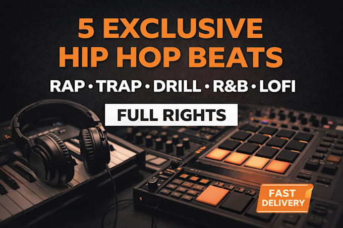 produce 5 exclusive rap trap drill rnb lofi beats