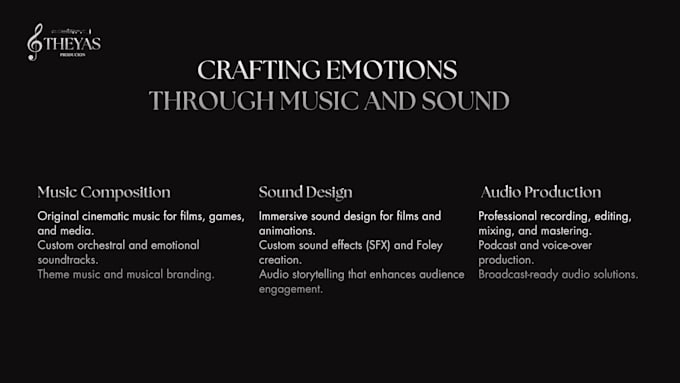 compose a custom, original cinematic film score