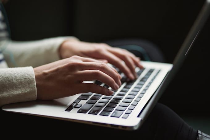 make a foley video of someone typing on a laptop