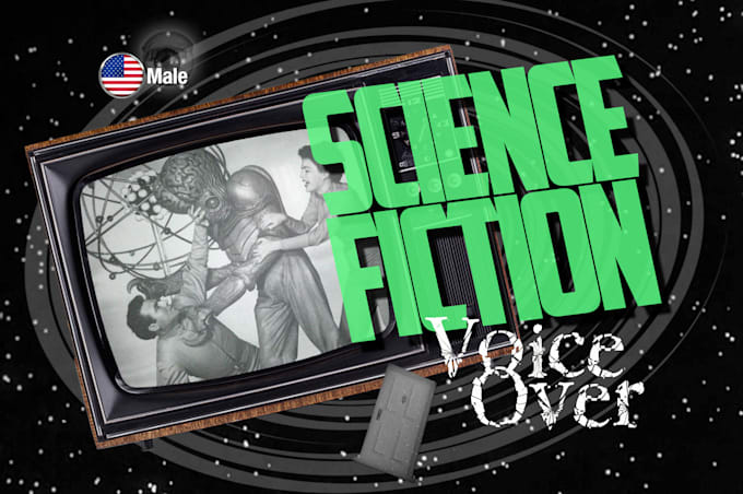 record classic science fiction or vintage radio voice over