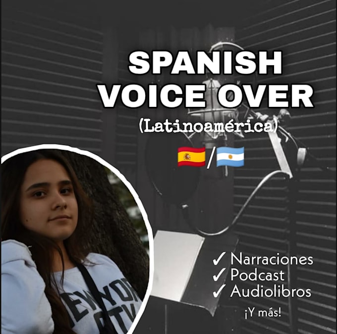 record a female voice over in latin spanish