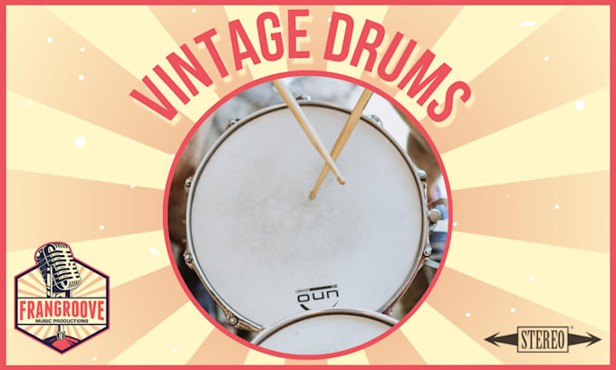 record real vintage and classic acoustic groovy drums