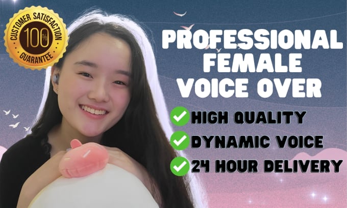 I will record professional female voice over in english