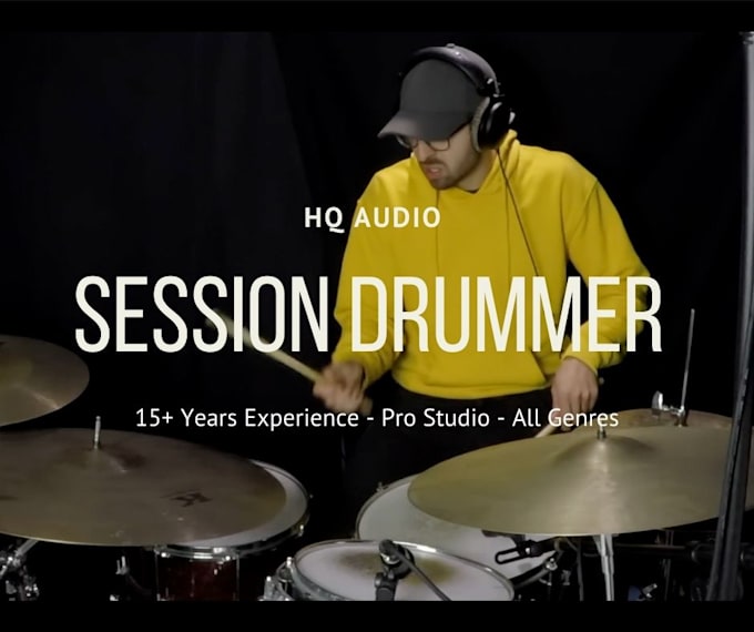 record drums to your track as a professional session drummer