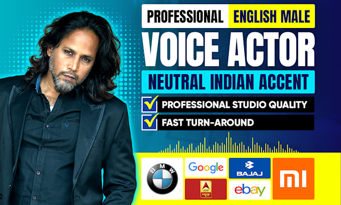 record professional male neutral english voice over for you