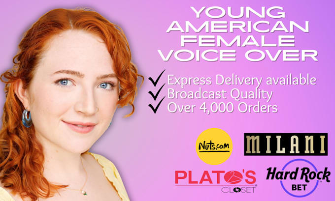record your young american female voiceover