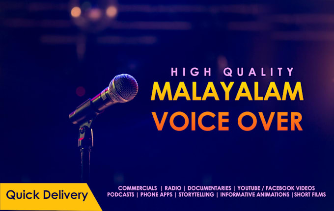 do hight quality malayalam voiceover