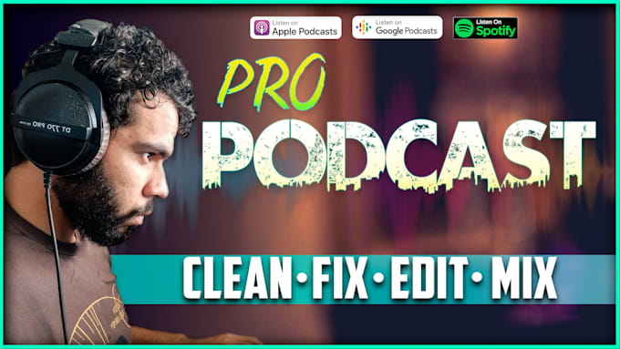 fix, clean, enhance, convert, edit and mix your audio file