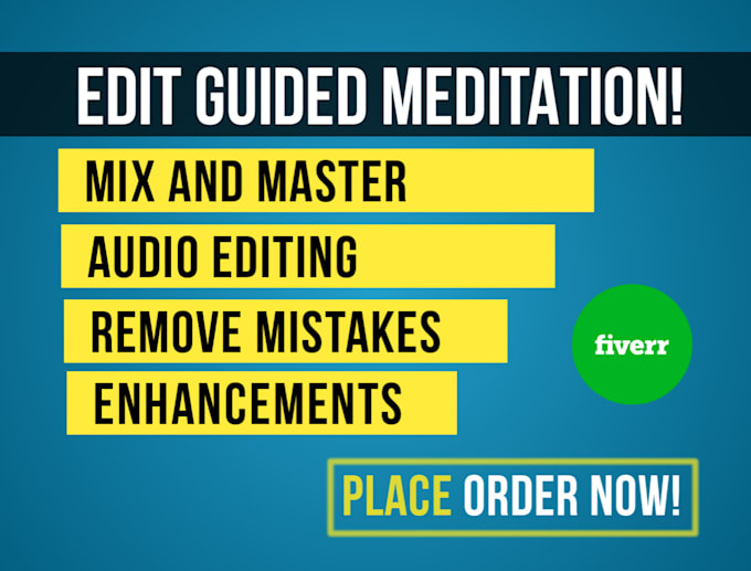mix, and master your recorded guided meditation with meditation music
