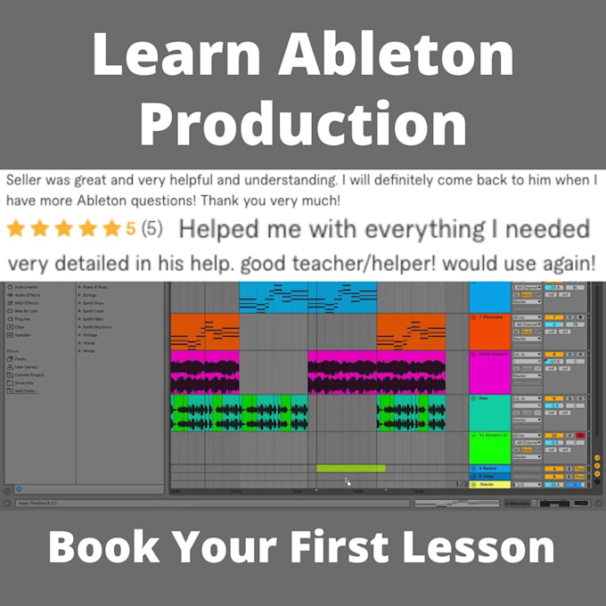 teach ableton live music production and business lessons