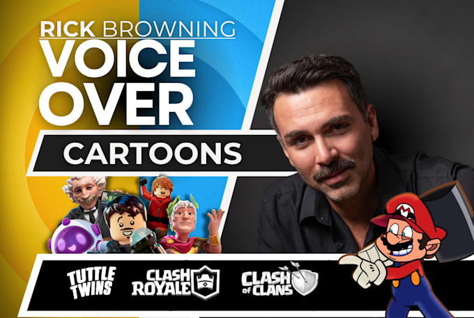 be the male voice actor for your cartoon characters