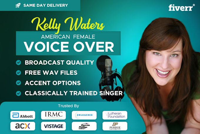 record an american female voice over for animation and characters