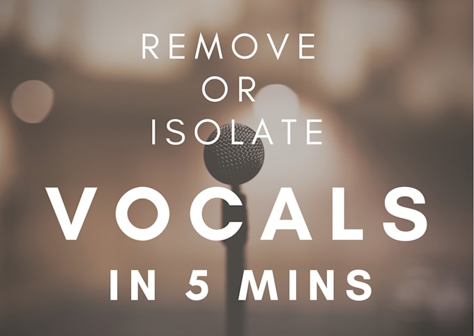remove or isolate vocals professionally in 5 mins