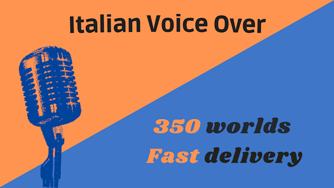 record your italian voice over in 24h