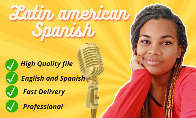 record a professional female voice in latin american spanish