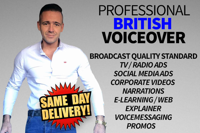 record a british male voice over