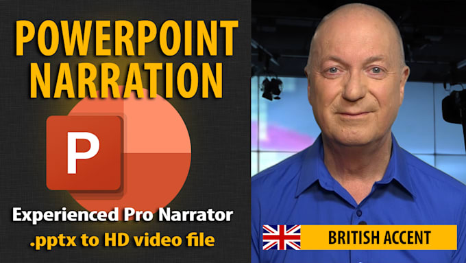 convert your powerpoint to a video with british english voice over