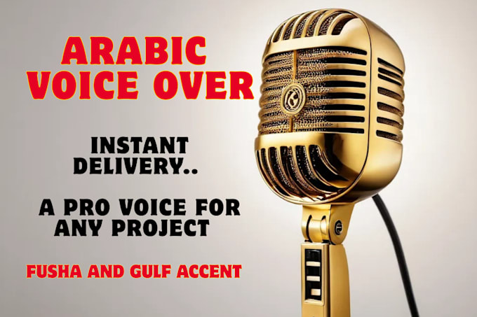 record a professional arabic voice over for your script