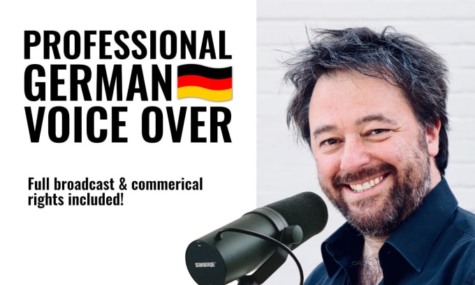 I will record a professional german deep voiceover