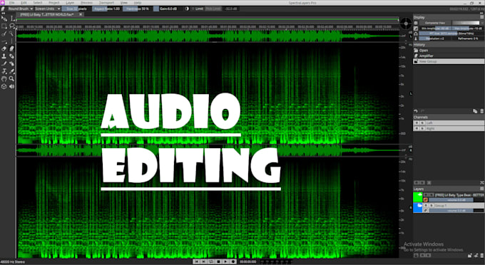 clean, edit ,remove noise, fix and convert your audio file