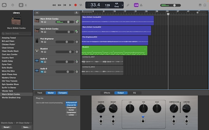 make a guitar, bass, or drum part for your project