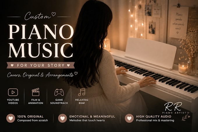 record emotional piano covers and original music