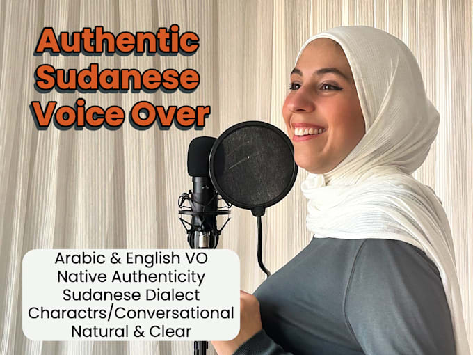 do arabic voice over in sudanese dialect native authentic