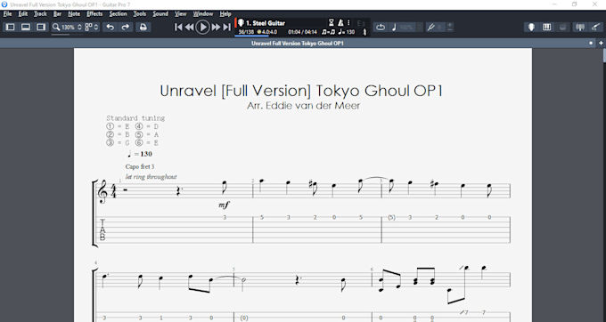 make any guitar video to guitar tabs