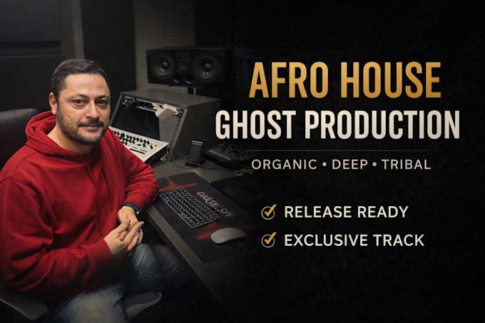 produce a professional afro house, organic house track for djs and labels