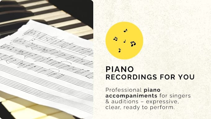record piano accompaniments and backing tracks