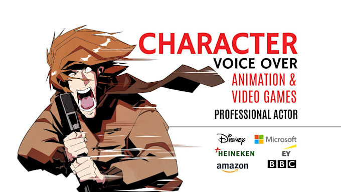 voice over a male character for anime, animation and video games