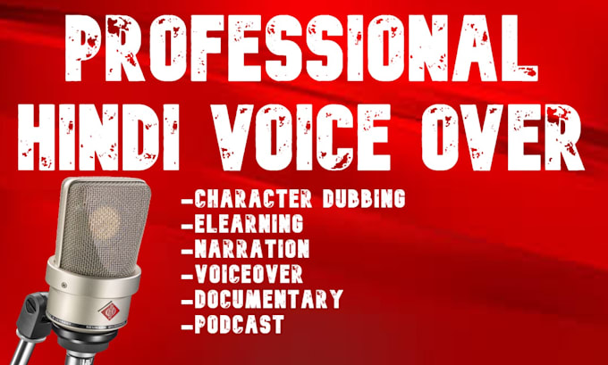 provide hindi voice over artist