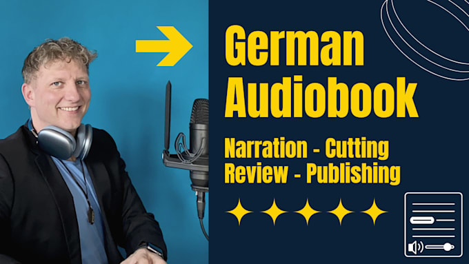 produce a male german audio book in a charming voice