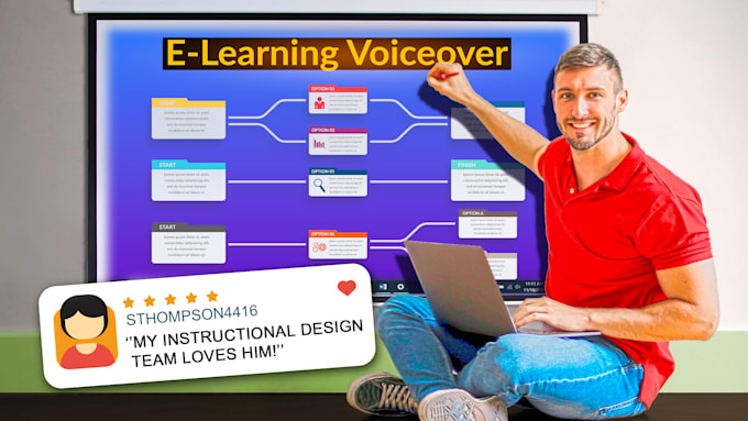 record a training elearning wbt with a clear relatable american male voiceover