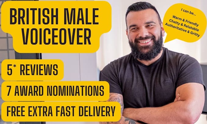 record your script as a british male voice over