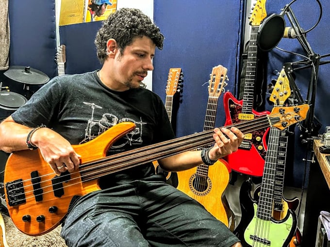 be your bassist and record a bass track for you
