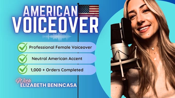 record a professional american english female voice over