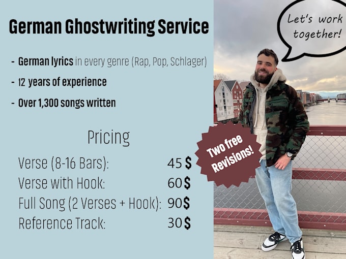 write you an amazing german rap or pop song