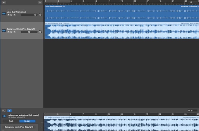 add background music to your voice over