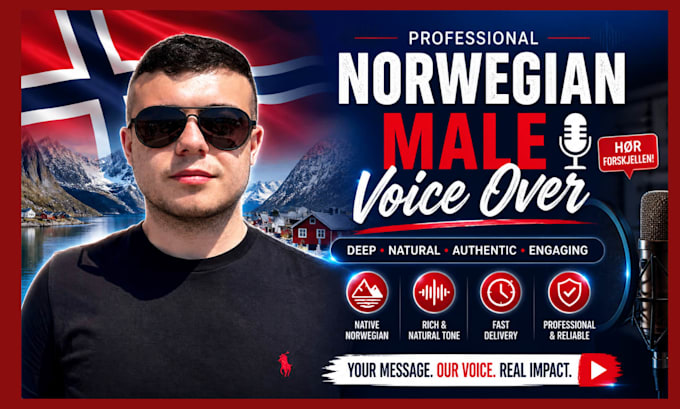 record norwegian male voice over
