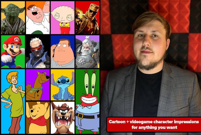 record cartoon and videogame character impressions for you