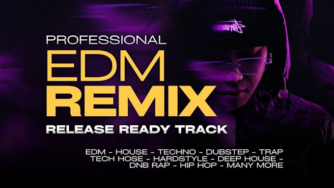 remix your song to edm, house, techno, afro beat and mashup