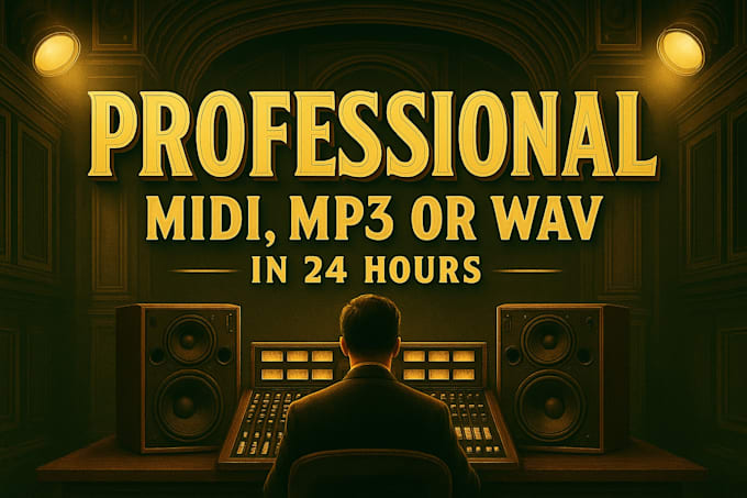 create a professional midi,mp3 or wav within 24 hours