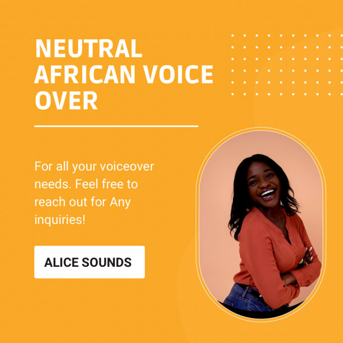 Record A Neutral African Accent Female Voice Over By Alicekanjejo Fiverr