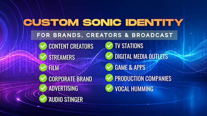 design custom sound logo and sonic branding for your brand, business
