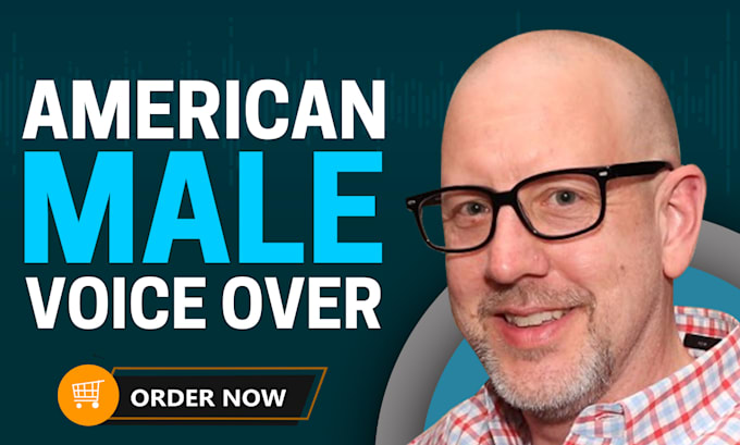 record a natural american male voice over, english, voice acting not ai
