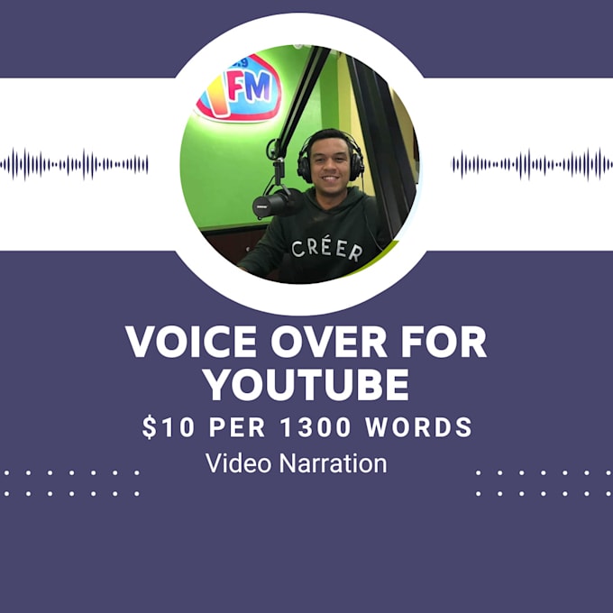 do voice over for your youtube channel for a very low cost