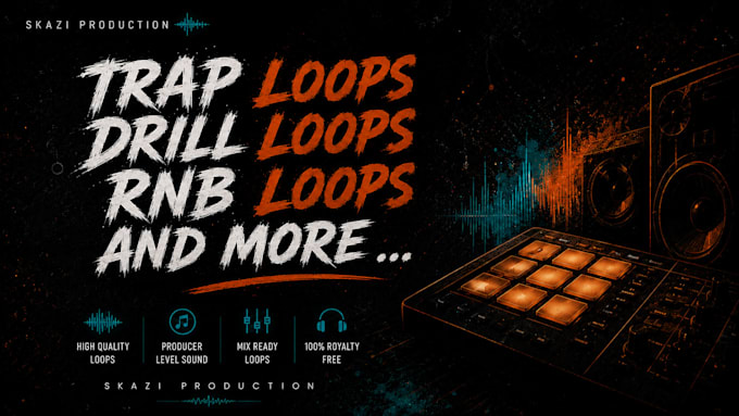 make custom melody loops for trap, drill, rnb, afrotrap, indie rock and house